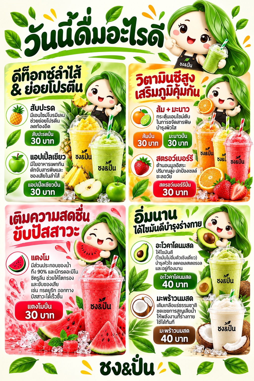 น้องชงปั่นแนะนำผลไม้ปั่น